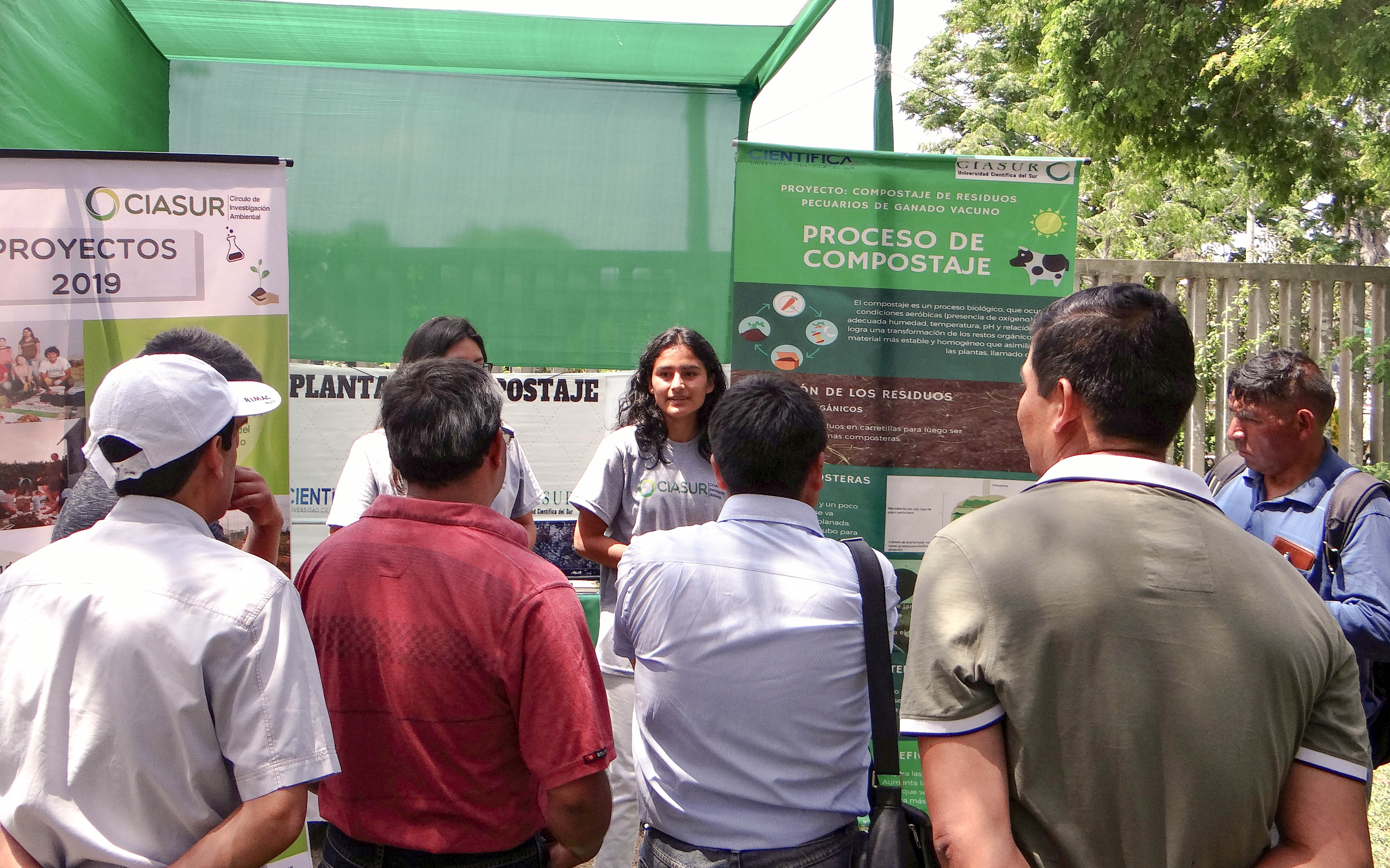 Estudiantes del Circulo de Investigación Ambiental (CIASUR) participan en Bioferia de la Universidad Nacional Agraria