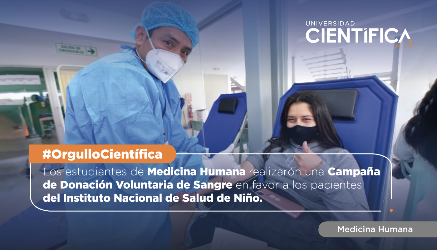 Estudiantes realizan Campaña de Donación Voluntaria de Sangre como parte de las actividades de la semana de la Semana de la Medicina Humana