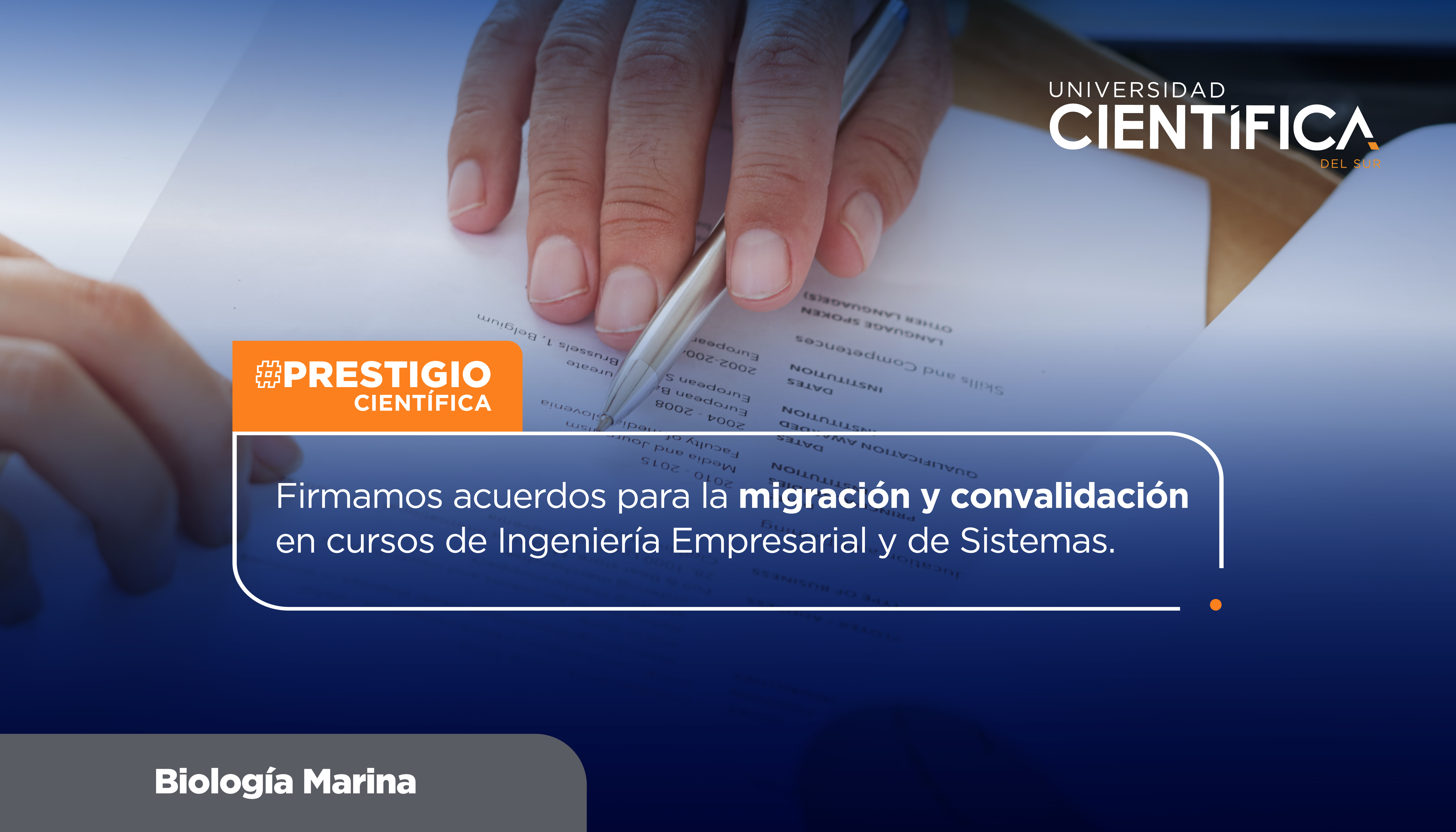 Firmamos acuerdos para la migración y convalidación en cursos de Ingeniería Empresarial y de Sistemas.