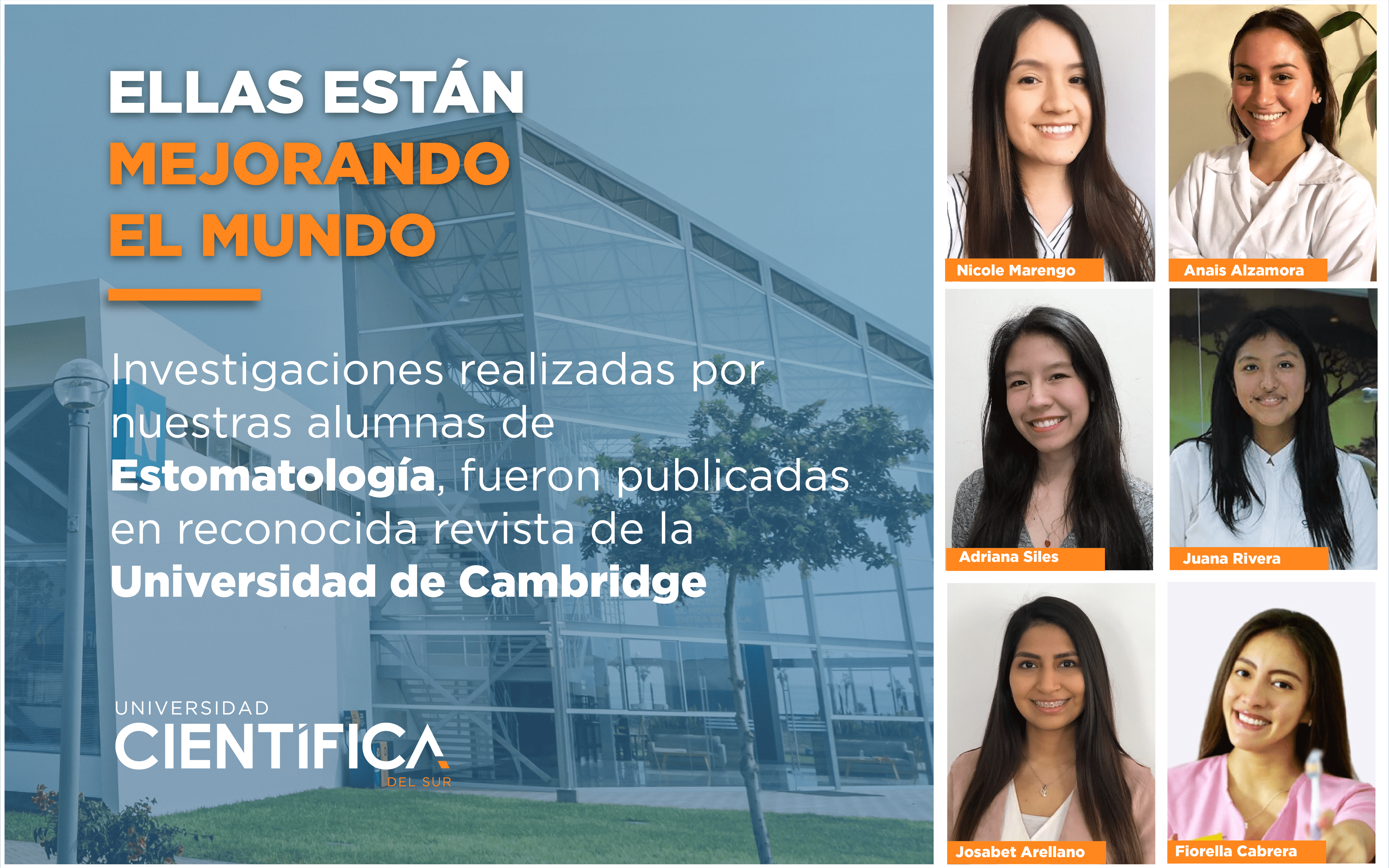 Alumnas de la carrera de Estomatología publicaron artículos en reconocida revista de investigación de la Universidad de Cambridge.