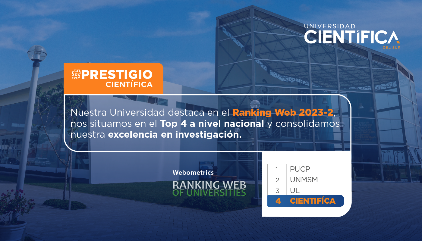 Nuestra Universidad destaca en el Ranking Web 2023-2, nos situamos en el Top 4 a nivel nacional y consolidamos nuestra excelencia en investigación.