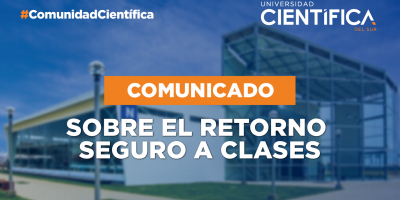 Universidad Científica del Sur sobre el retorno seguro a clases.