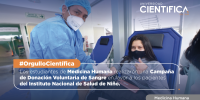 Estudiantes realizan Campaña de Donación Voluntaria de Sangre como parte de las actividades de la semana de la Semana de la Medicina Humana