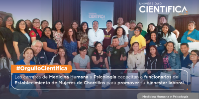 Las carreras de Medicina Humana y Psicología capacitan a funcionarios del Establecimiento de Mujeres de Chorrillos para promover su bienestar laboral
