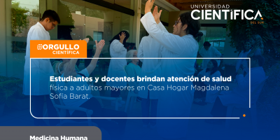 Estudiantes y docentes brindan atención de salud física a adultos mayores en Casa Hogar Magdalena Sofía Barat.