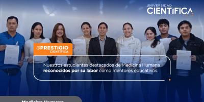 Nuestros estudiantes destacados de Medicina Humana reconocidos por su labor como mentores educativos.