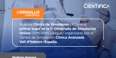  Nuestra Clínica de Simulación obtiene el primer lugar en la 1ª Olimpiada de Simulación Online (SIMONNS League) organizada por el Centro de Simulación Clínica Avanzada Vall d'Hebron -España.