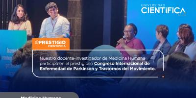 Nuestro docente-investigador de Medicina Humana participó en el prestigioso Congreso Internacional de Enfermedad de Parkinson y Trastornos del Movimiento