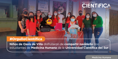 Niños de Oasis de Villa disfrutaron de compartir navideño con estudiantes de Medicina Humana de la Universidad Científica del Sur