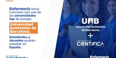 Científica nuevo convenio con la Universidad Autónoma de Barcelona en España. 