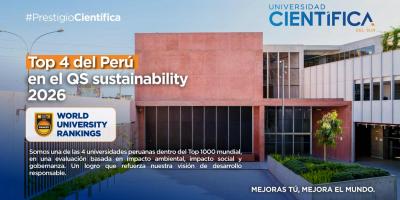 Lideramos en sostenibilidad | Top 4 del Perú | Universidad Científica del Sur